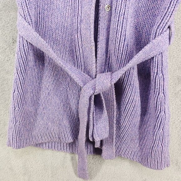 GAP Sweater Cardigan Size XXL(14-16) Button Closure Lavender Knit Fall Winter - Picture 5 of 12